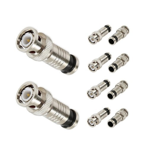 Speedex 10pcs Pack BNC Male Compression RG59 Coax Connector